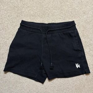 YoungLA Sweat Shorts Mens Large Black 4" Inseam Drawstring Pockets Gym Lounge